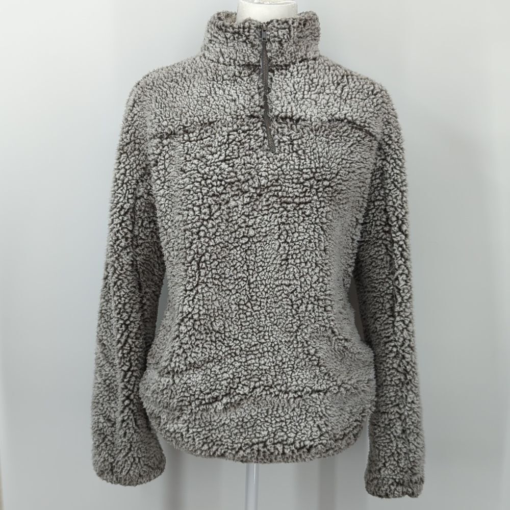 Altar'd State Grey Sherpa Jacket Large